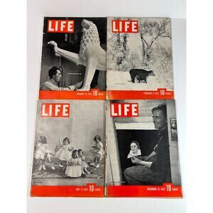 LIFE MAGAZINE Lot 1937 Jan Feb May Nov WWII Era Vintage Ads